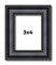 Photo Size Linear Black Picture Frame - UV Acrylic, Foam Board Backing, Hanging Hardware